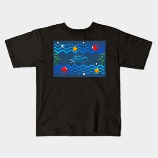 World Ocean Day: Celebrate the Beauty of the Ocean Kids T-Shirt